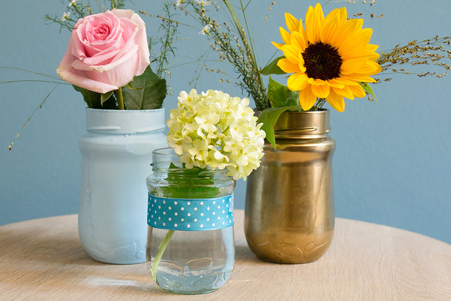 Trendige Blumenvasen selbst machen