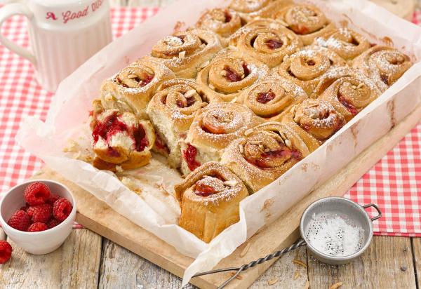 Himbeer-Hefeschnecken