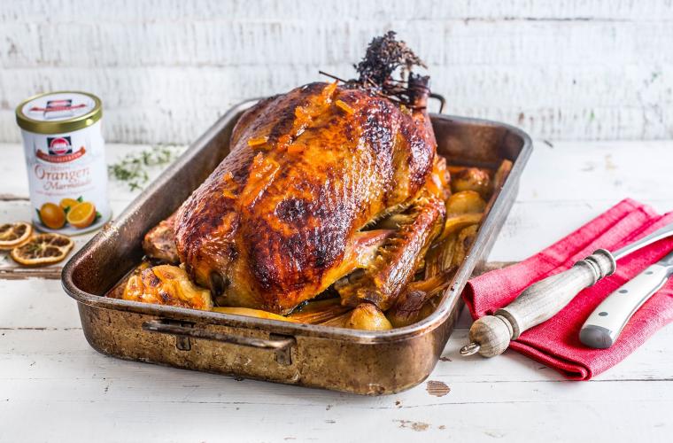 Knusprige Ente mit Wurzelgemüse