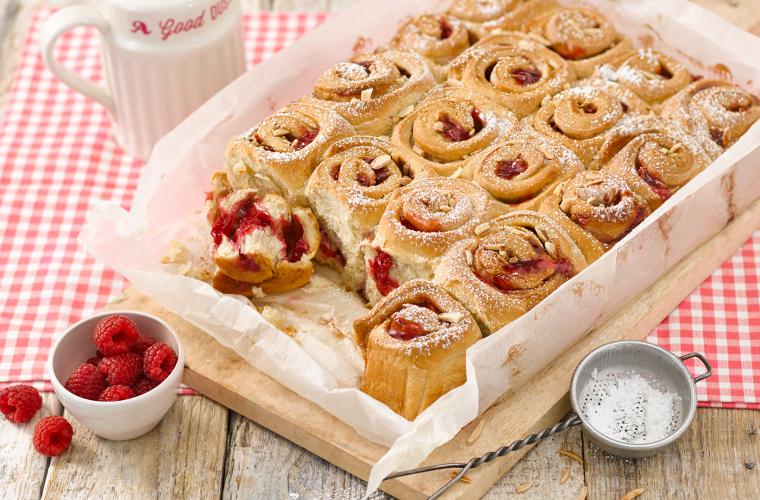 Himbeer-Hefeschnecken