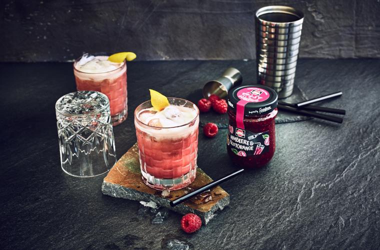 Himbeer-Blutorangen Whisky Sour