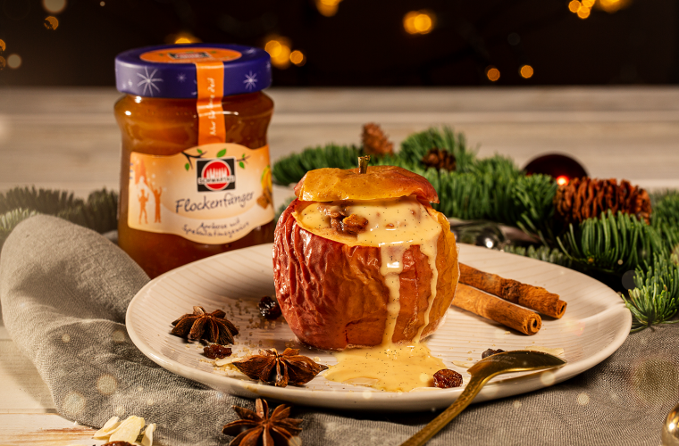 Bratapfel mit Vanillesauce
