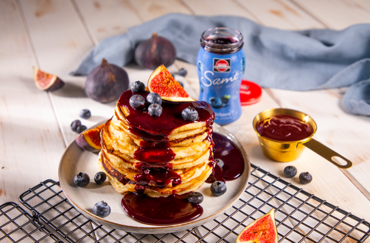 Pancakes mit Heidelbeeren